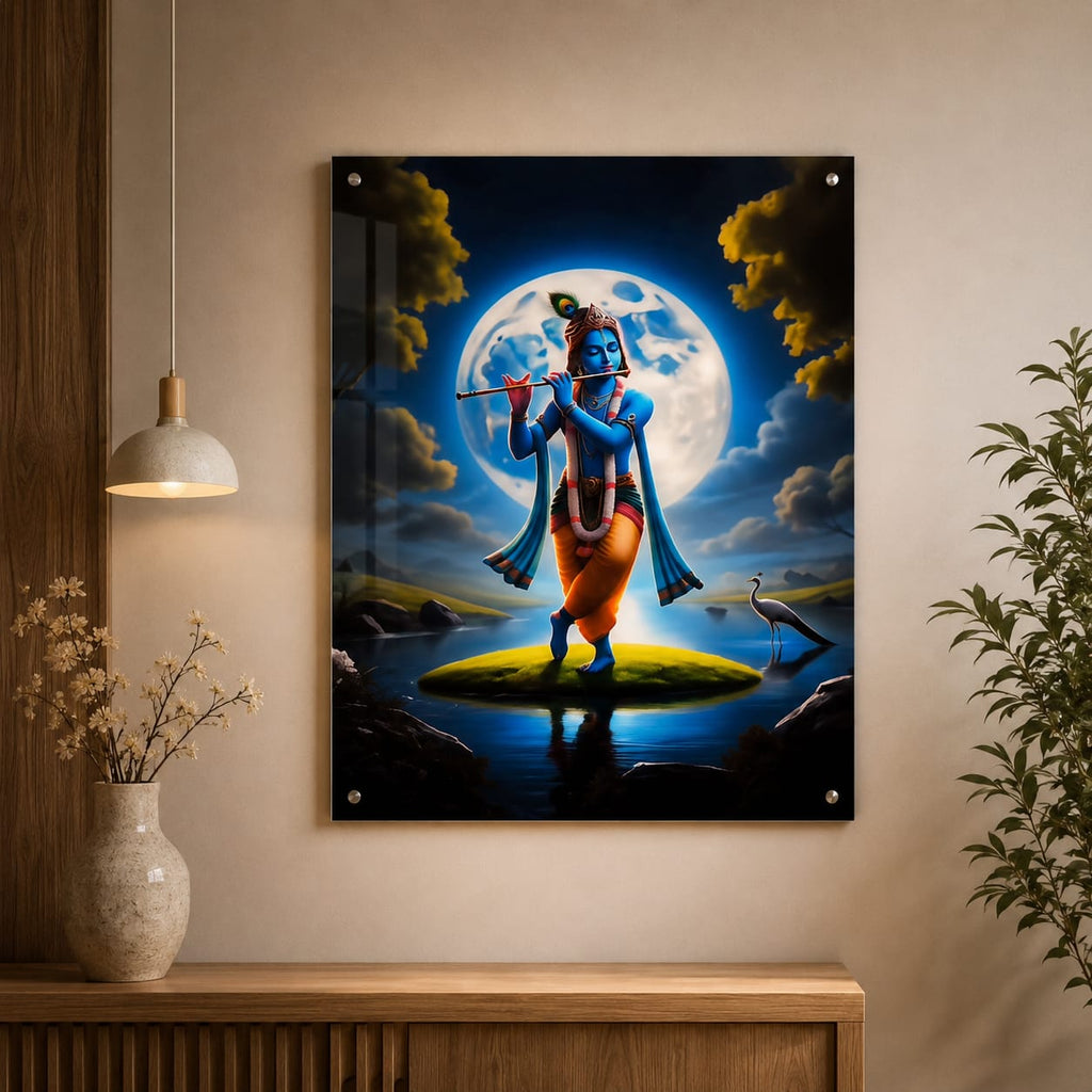 Premium Lord Krishna UV Acrylic Wall Art