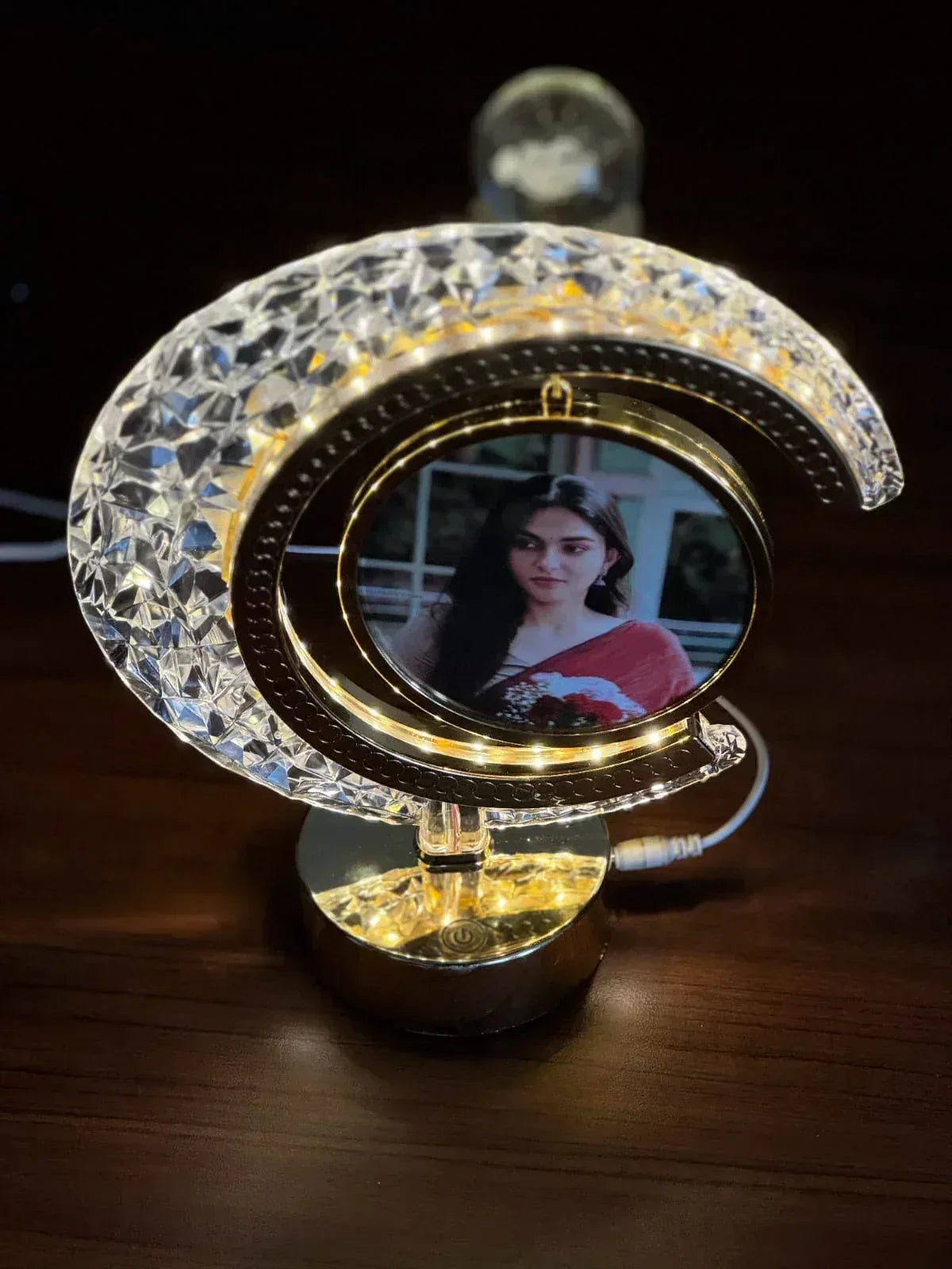 Half moon round lamp mirror - Photo frames