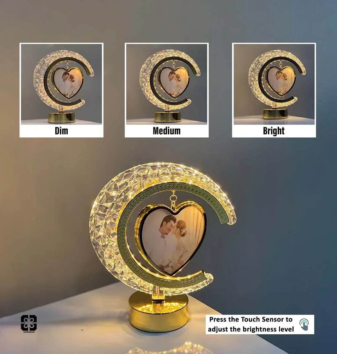 Half moon round lamp mirror - Photo frames