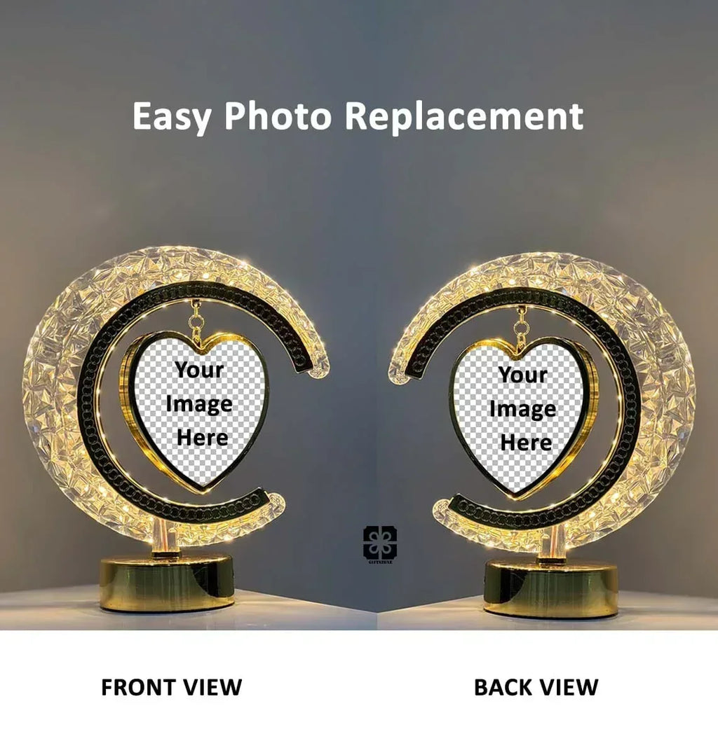 Half moon heart lamp mirror - Photo frames