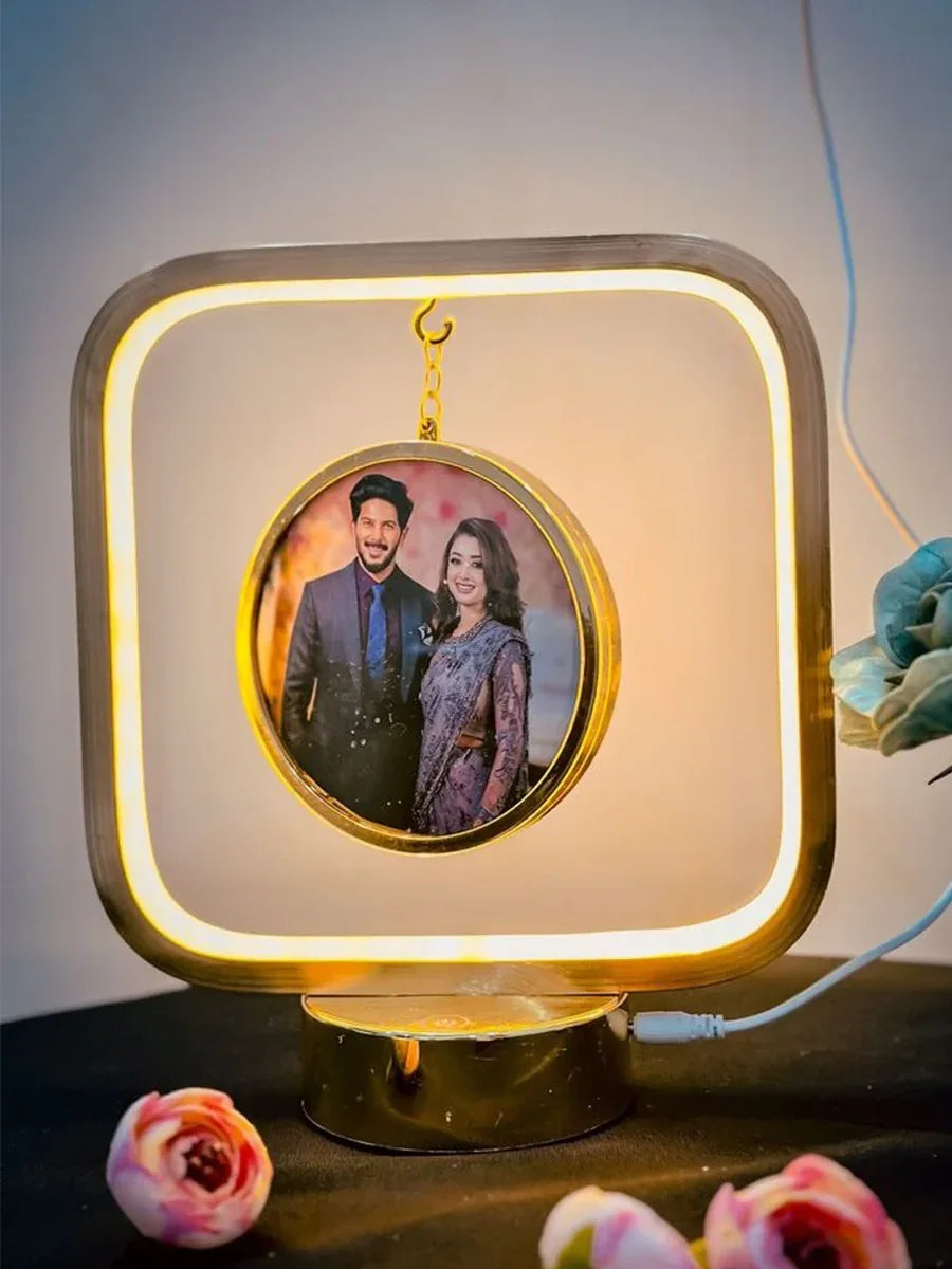 Square round lamp mirror - Photo frames