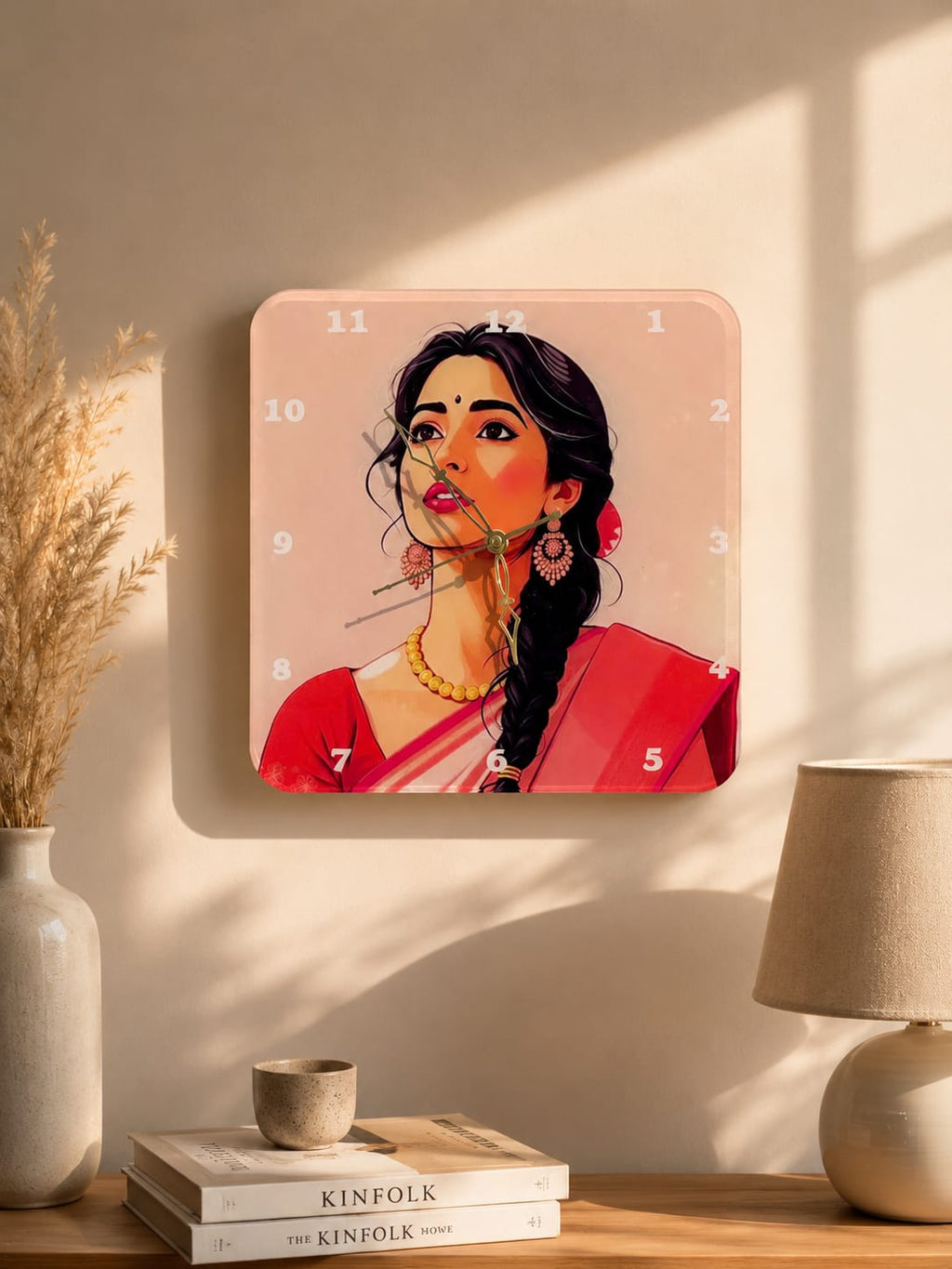 Personalized UV Acrylic Photo Wall Clock – Custom Gift for Couples & Family
