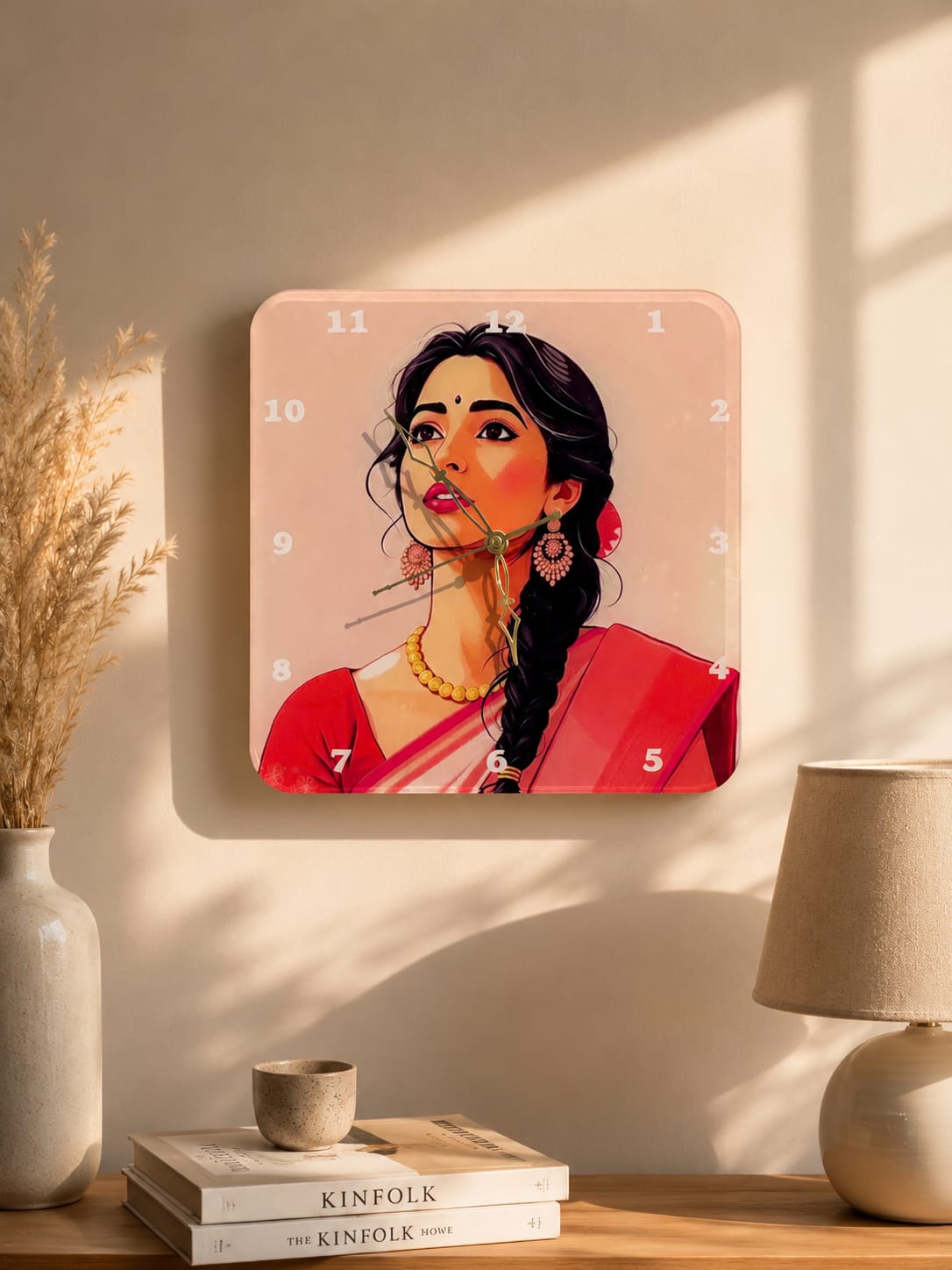 Personalized UV Acrylic Photo Wall Clock – Custom Gift for Couples & Family