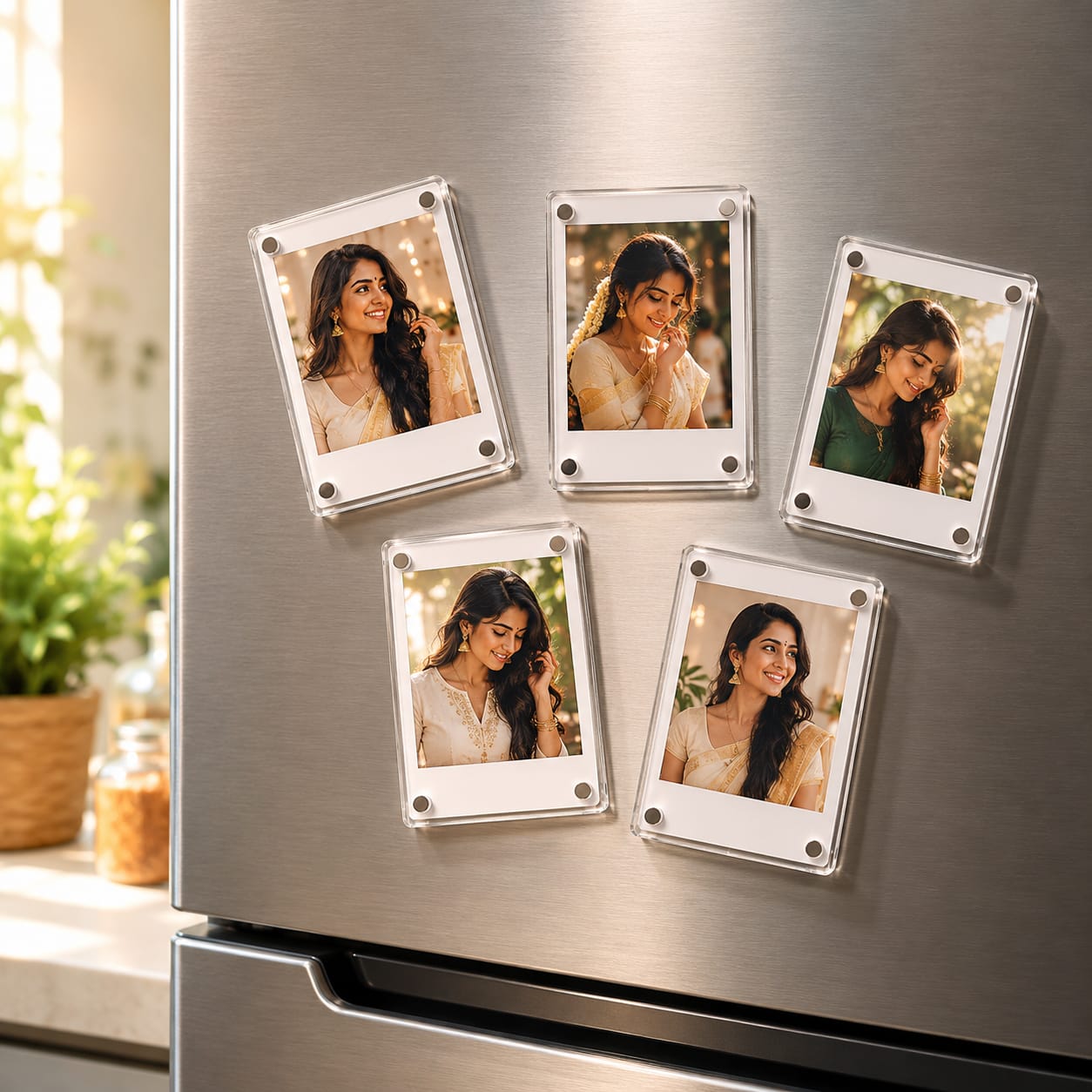 Customized Photo Fridge Magnet | Personalized Gift for Home and Kitchen
