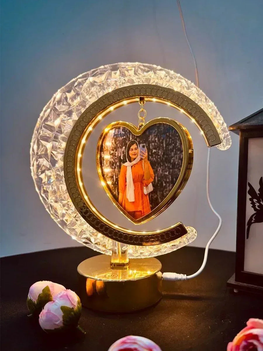 Half moon heart lamp mirror - Photo frames