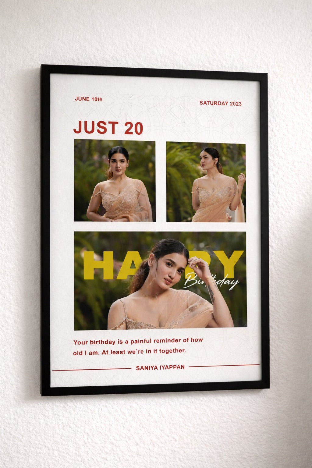 3-Photo Caption Frame - Personalized Story Display