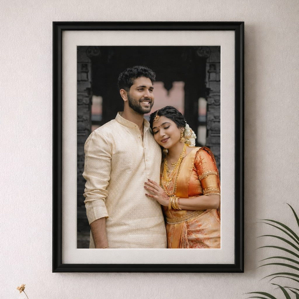 Personalized Photo Frame with Custom Caption | Single Picture Display
