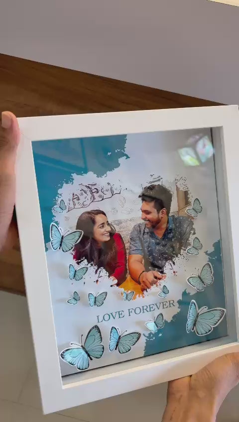 3D Shadow Box Photo Frame - Deep Personalized Memory Display